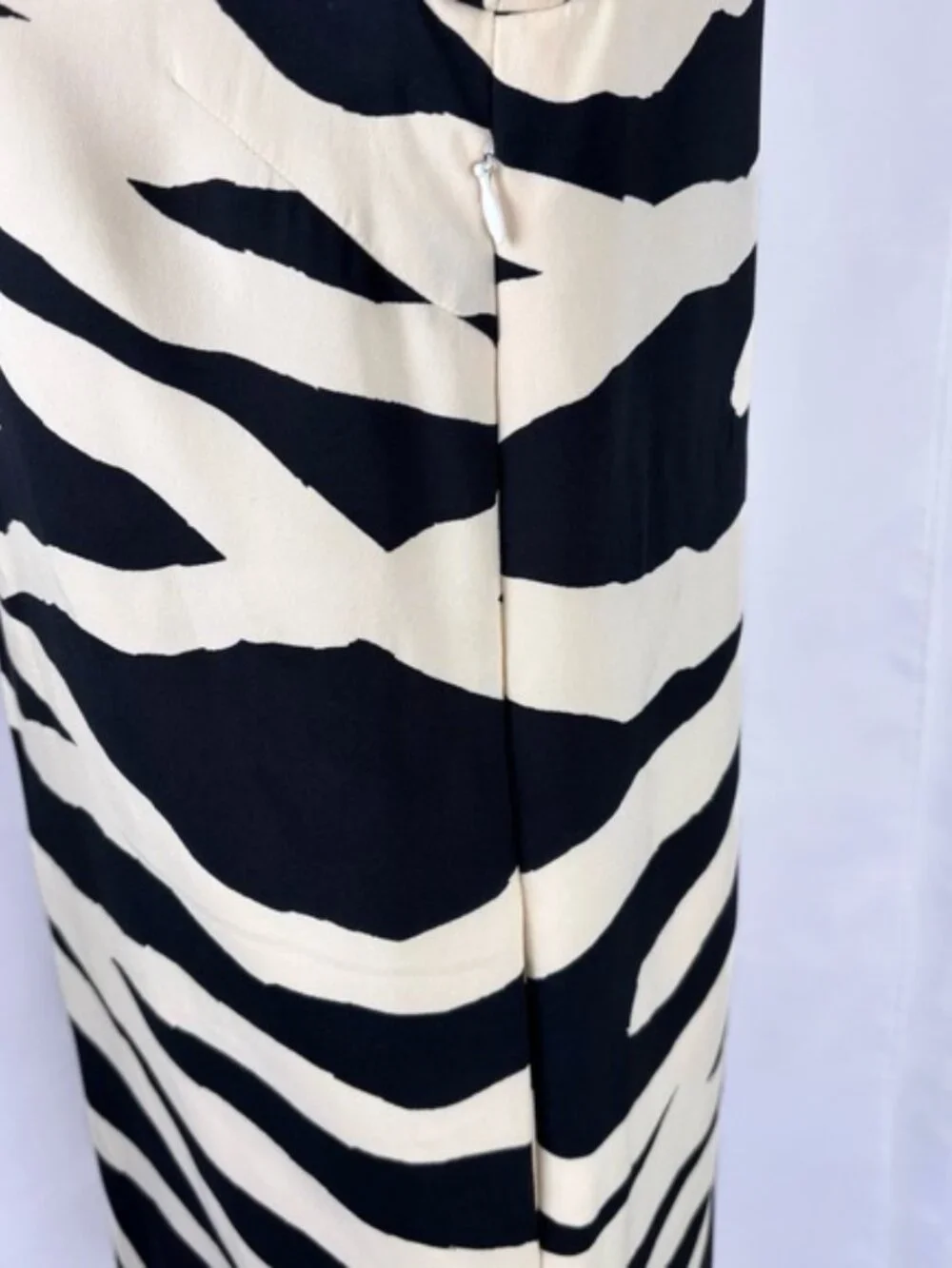 Kate Spade Silk Zebra Print Bell Sleeve Dress - Size 4 - Black & Cream